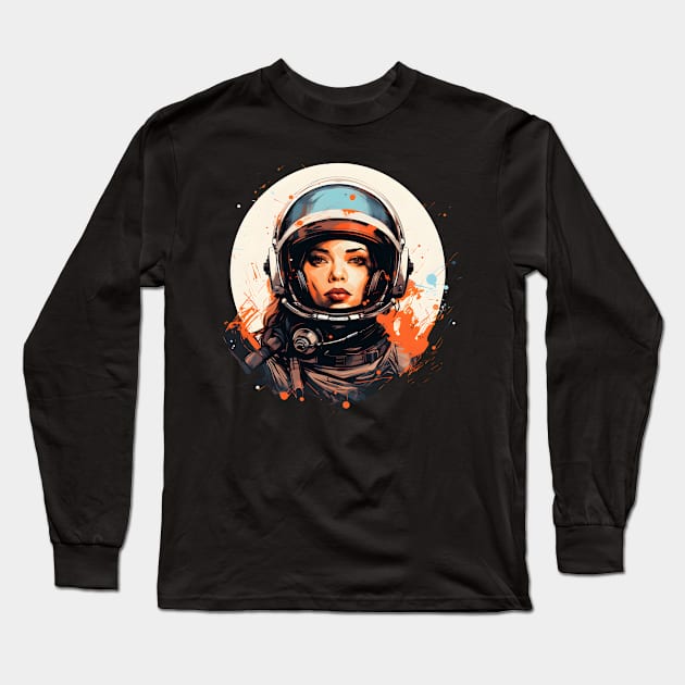 Spacewoman Long Sleeve T-Shirt by UKnowWhoSaid